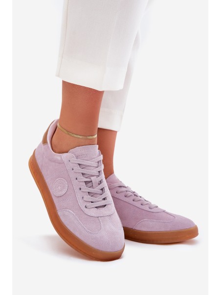 Women's Suede Sneakers Big Star RR274850 HI-POLY SYSTEM Purple