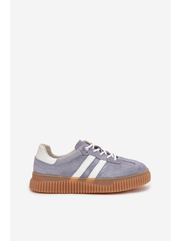 Suede Women's Platform Sneakers Blue Marisae