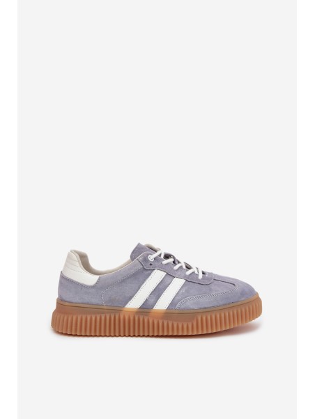 Suede Women's Platform Sneakers Blue Marisae