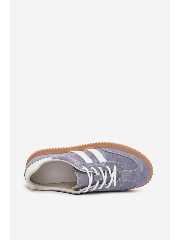 Suede Women's Platform Sneakers Blue Marisae