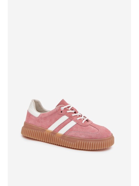 Suede Women's Sneakers On Platform Pink Marisae