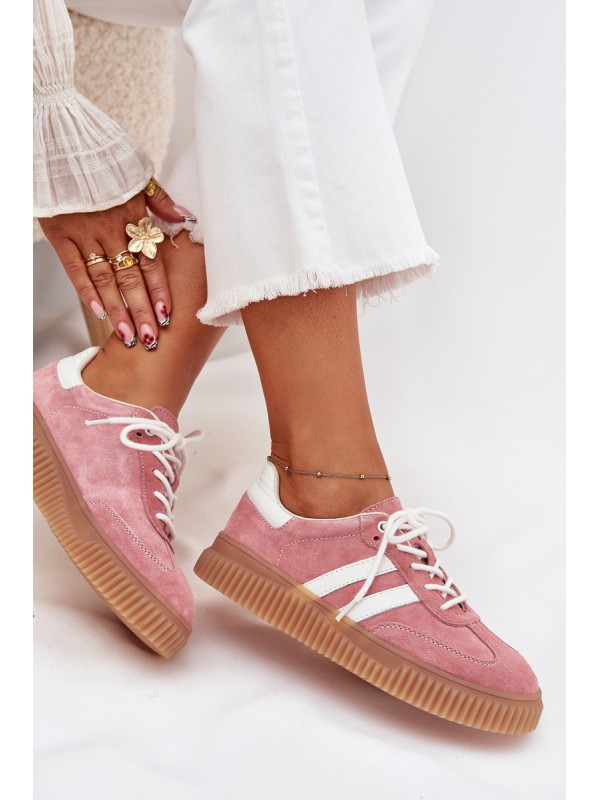 Suede Women's Sneakers On Platform Pink Marisae
