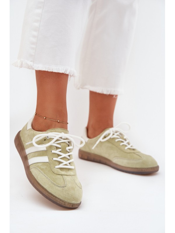Low Leather Women's Sneakers Lime Ismina