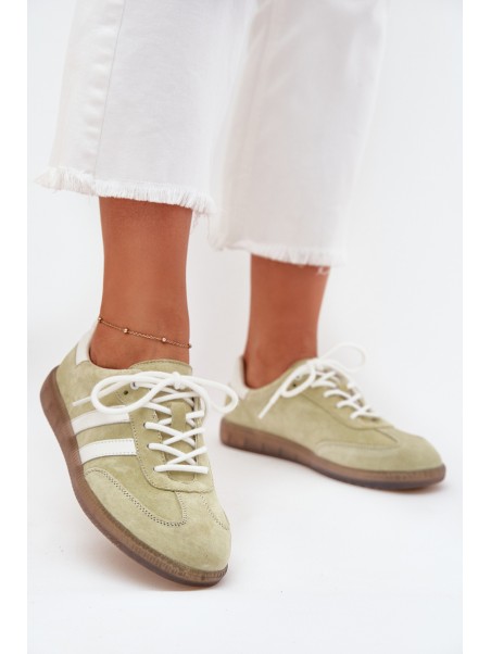 Low Leather Women's Sneakers Lime Ismina