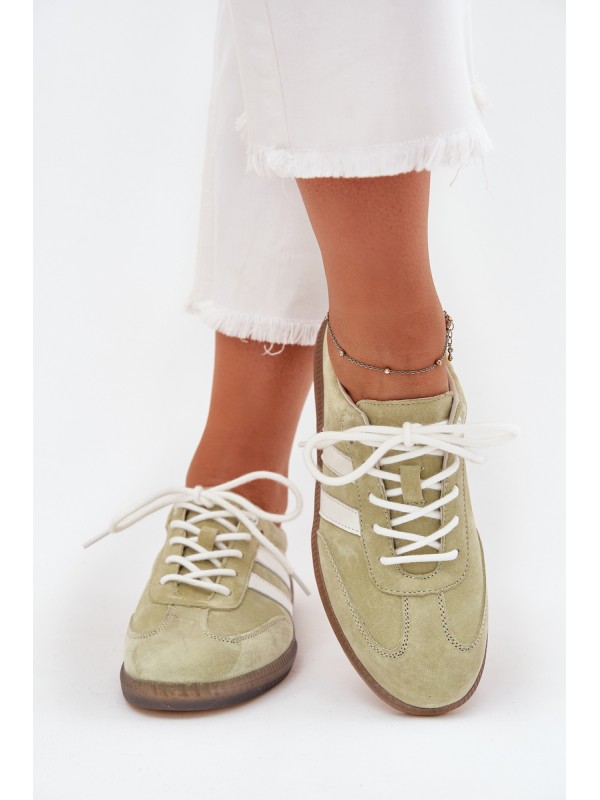 Low Leather Women's Sneakers Lime Ismina 2