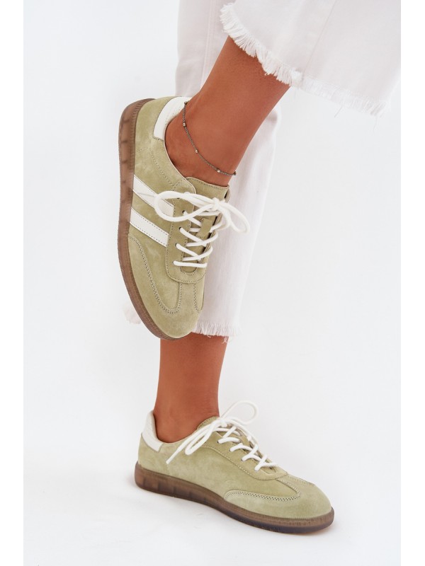 Low Leather Women's Sneakers Lime Ismina
