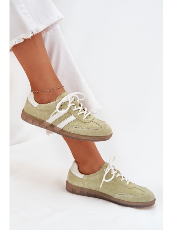 Low Leather Women's Sneakers Lime Ismina