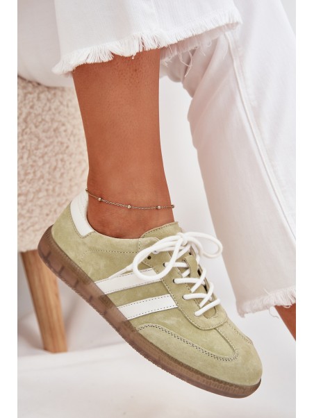 Low Leather Women's Sneakers Lime Ismina