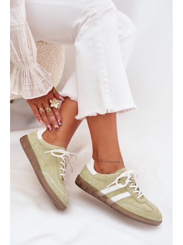 Low Leather Women's Sneakers Lime Ismina