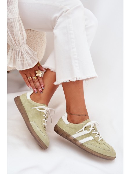 Low Leather Women's Sneakers Lime Ismina