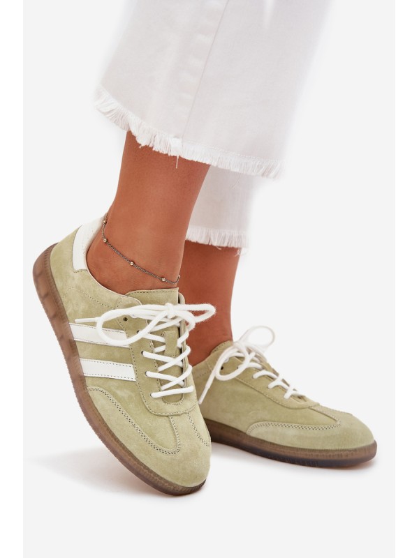 Low Leather Women's Sneakers Lime Ismina