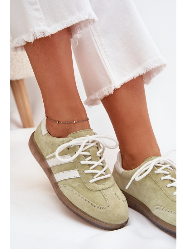 Low Leather Women's Sneakers Lime Ismina