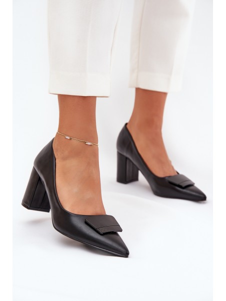 Heels With Decoration Black Celira