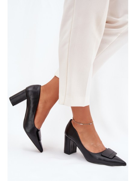 Heels With Decoration Black Celira