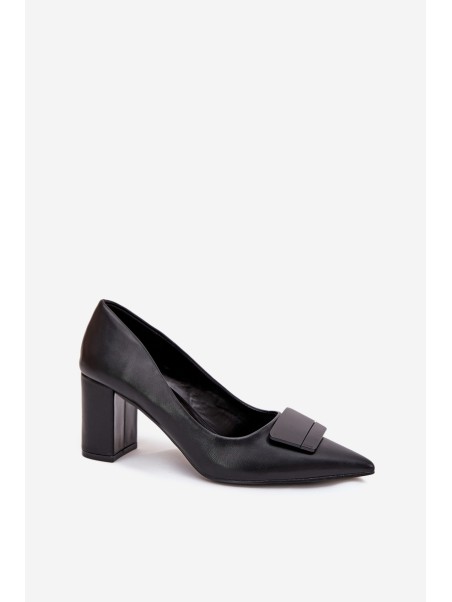 Heels With Decoration Black Celira