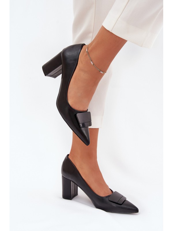 Heels With Decoration Black Celira