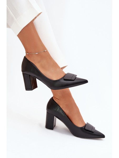 Heels With Decoration Black Celira