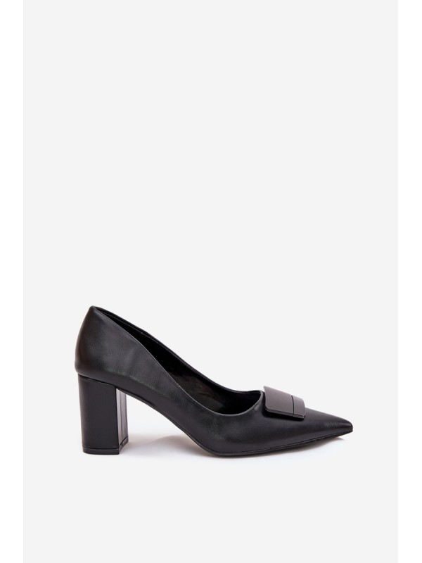Heels With Decoration Black Celira