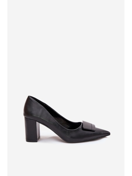 Heels With Decoration Black Celira