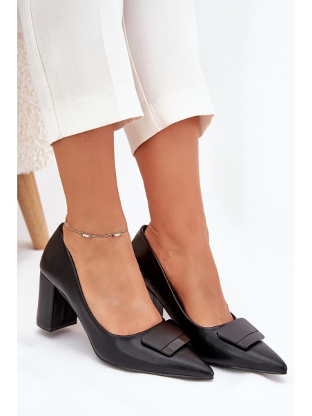 Heels With Decoration Black Celira
