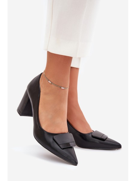 Heels With Decoration Black Celira