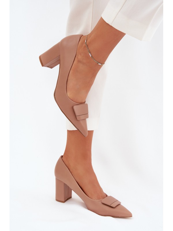 Heels With Decoration Dark Beige Celira