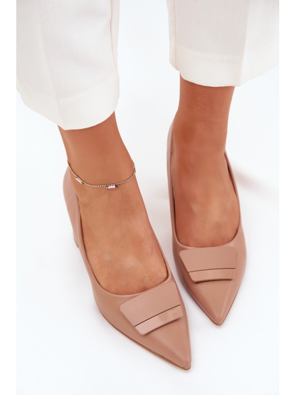 Heels With Decoration Dark Beige Celira 2