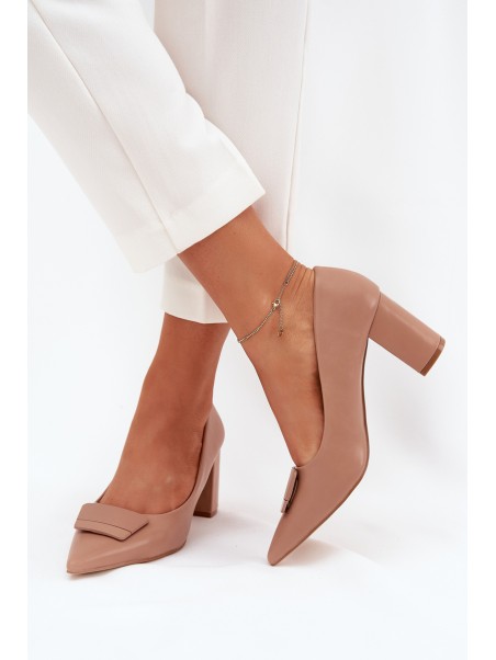 Heels With Decoration Dark Beige Celira