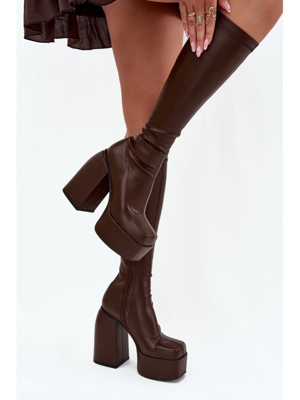 Women's Heeled And Platform Boots Chocolate Yavira
