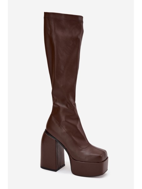 Women's Heeled And Platform Boots Chocolate Yavira