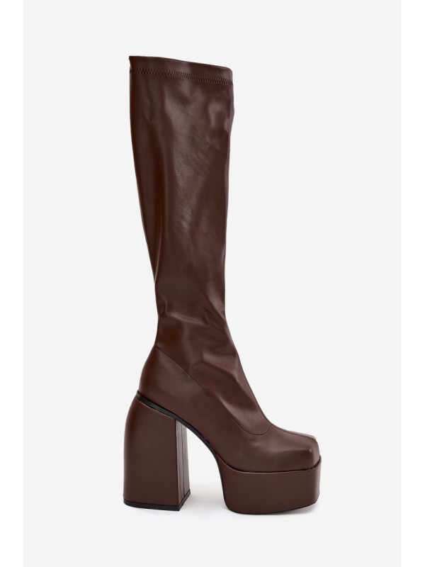 Women's Heeled And Platform Boots Chocolate Yavira