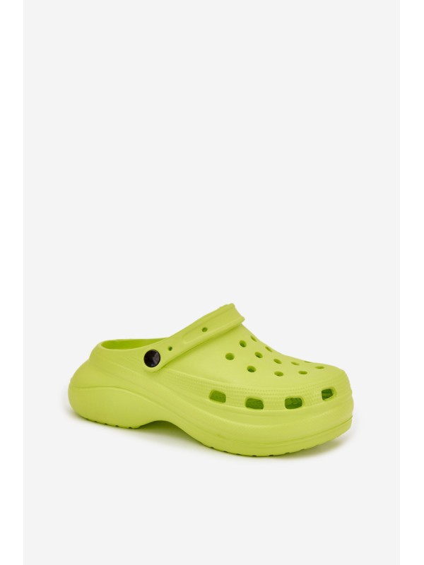 Ladies Foam Slippers Lime Elisra