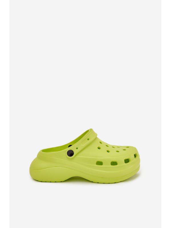 Ladies Foam Slippers Lime Elisra