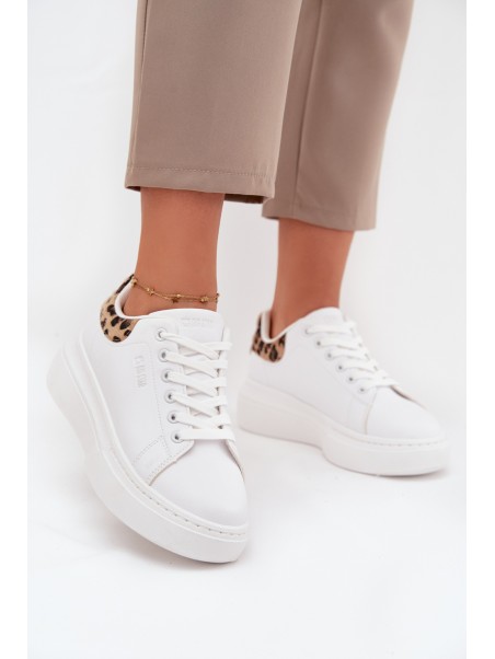Womens Platform Sneakers Big Star SS274247 White Panther