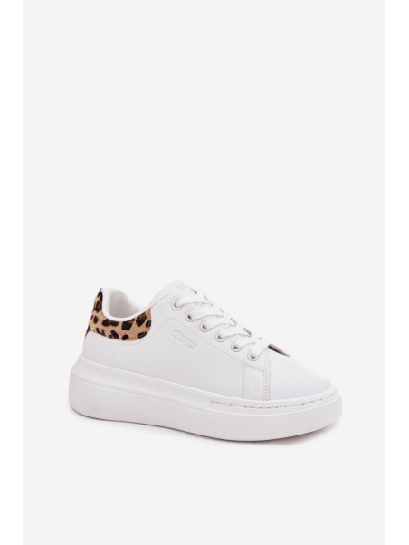 Womens Platform Sneakers Big Star SS274247 White Panther