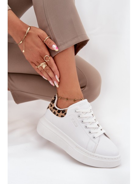 Womens Platform Sneakers Big Star SS274247 White Panther