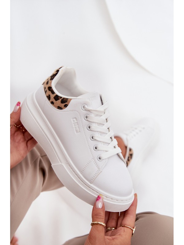 Womens Platform Sneakers Big Star SS274247 White Panther