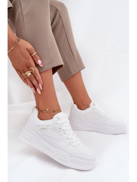 Women's Platform Sneakers Big Star SS274590 HI-POLY SYSTEM White