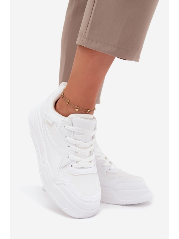 Women's Platform Sneakers Big Star SS274590 HI-POLY SYSTEM White