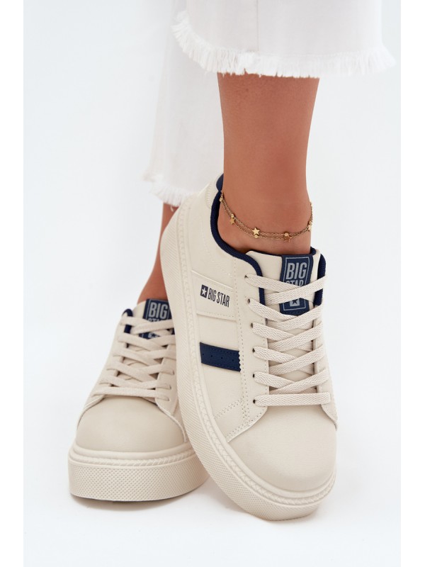 Ladies Sneakers On Platform Big Star SS274347 Light Beige