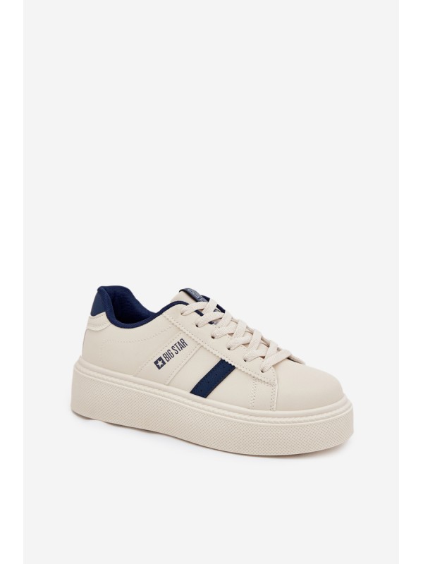 Ladies Sneakers On Platform Big Star SS274347 Light Beige