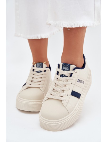 Ladies Sneakers On Platform Big Star SS274347 Light Beige