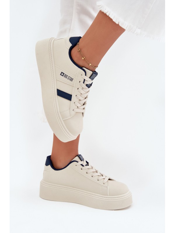 Ladies Sneakers On Platform Big Star SS274347 Light Beige