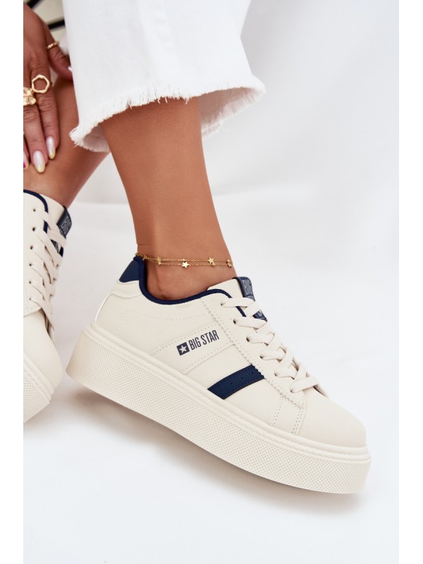 Ladies Sneakers On Platform Big Star SS274347 Light Beige