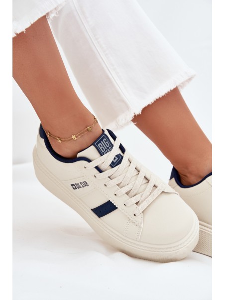 Ladies Sneakers On Platform Big Star SS274347 Light Beige