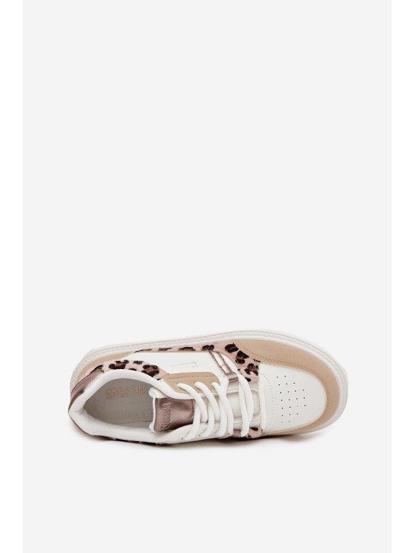 Women's Platform Sneakers Big Star SS274357 Panther White-Beige