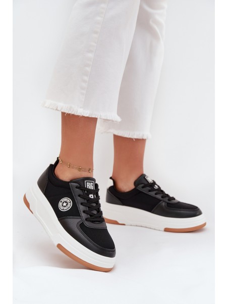 Women's Platform Sneakers Big Star RR274573 HI-POLY SYSTEM Black