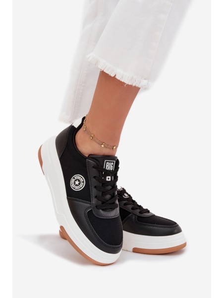Women's Platform Sneakers Big Star RR274573 HI-POLY SYSTEM Black