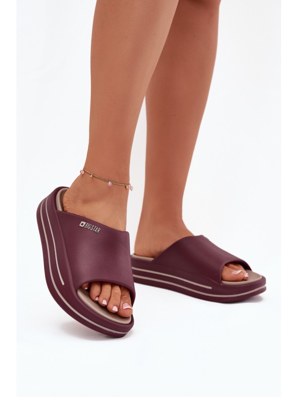 Women's Platform Sandals Big Star SS274425 Burgundy 2