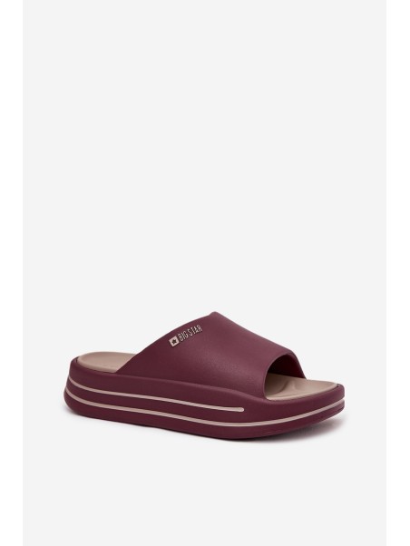 Women's Platform Sandals Big Star SS274425 Burgundy